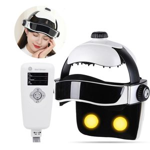 Head Massager Electric Air Pressure Wireless Infrared Heating Helmet Acupuncture Vibrator Relax Massage Health Care 221208