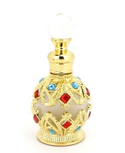Whole 15ml Vintage Refillable Empty Crystal glass Perfume Bottle Handmade Home Decor Lady Holiday Gift KD19110838