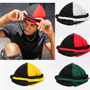 2023 Kadın Erkekler Çift Renkli Türban Kafa Sarısı Yumuşak Türban Şapkaları Örgü Saç Kapağı Sarma başörtüsü Beanie Twisted Hicab Headwrap