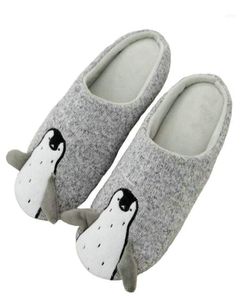 Slippers Big Size Penguin Animal Pattern Home WomenMen Indoor Shoes For Bedroom House Adult Guest Soft Bottom Flats118058715