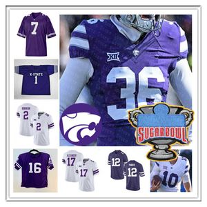 Kansas State Wildcats KSU College-Football-Trikot Will Howard DJ Giddens Treshaun Ward Ben Sinnott Phillip Brooks Jadon Jackson Austin Moore Brendan Mott Khalid 4XL