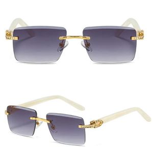 Designer solglas￶gon Rimless Diamond Cut Eyeglass tr￤ram Brunt linsstrandstrand K￶r Kvinnor Mens Sun Glasses Casual Eyewear G2212903f