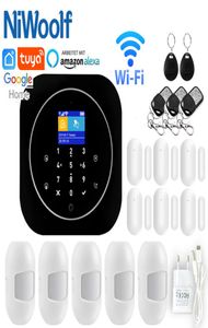 Home Alarm System Wifi GSM Alarm Intercom Remote Control Autodial 433MHz Detectors IOS Android Tuya APP Control Touch Keyboard Y129994333