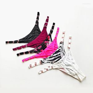 Damenhöschen, V-Metall-Luxus-Eisseide, sexy Tangas, Damenunterwäsche, Fitness, niedrige Taille, Satin, Sex-String, nahtlose Slips