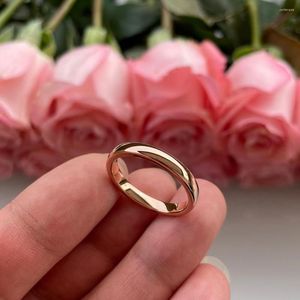Bröllopsringar itungsten 3mm 5mm 7mm Rose Gold Tungsten Ring For Men Women Par Engagement Band Fashion Jewelry Comfort Fit