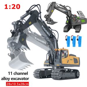 Auto elettrica/RC 1/20 High Tech 11 canali RC Escavatore Autocarri con cassone ribaltabile Bulldozer Lega di plastica Ingegneria Veicolo Giocattoli elettronici Per i regali del ragazzo 221209