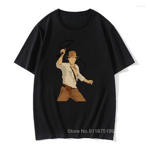 Men's T Shirts Mens Indiana Jones Fortune And Glory T-Shirt Funny Cotton Tee Shirt Awesome Men Graphic Tshirt
