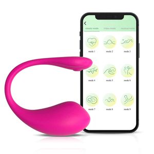 Vibratormassager App Control Vagina Balls Wearable Bluetooth Dildo för kvinnor G-Spot Vibrators Vibrerande äggbyxor Sexleksaker för par 5llw