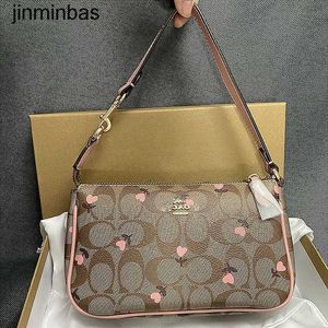 50% Discount in Stores 2023 Fashion Bag Bag Female New Pink Love Mahjong Pvc Coated Old Flower Single Shoulder Underarm