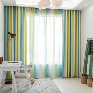 Cortinas de janela de cortina para quarto de estar quarto colorido bar alto tule tulle clássico vertical personalize francês americano