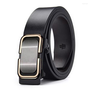 Belts 2022 Fashion Men's Toothless Automatic Belt Buckle Inside The Versatile Business