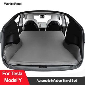 Сиденья подушки для автомобильной поездки для Tesla Model Y 3 Автоматический надувной воздушный матрас память Хлопковая подушка на открытом воздухе Camping 2017-2022 1209