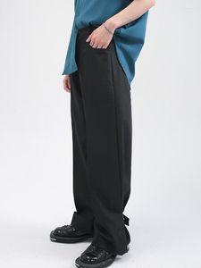 Ternos masculinos Zcsmll Men's Wear 2022 Pants Summer Moda coreana Personalidade direta calça masculina Leggings decoração de cor sólida T3934