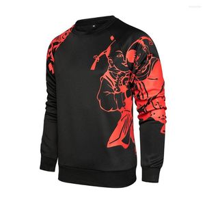 Men's Hoodies EU Size Sketch Print Thicken Clothes Autumn Winter Sweatshirts Men Hip Hop Streetwear Solid Fashion Man Warm Hoody