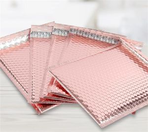 Sacos de envelope de espuma de ouro rosa Envelopes de auto-vedação Envelopes acolchoados de bolha de folha de alumínio com mala direta polia