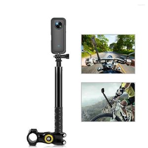 Tripods Motorcycle Bicycle Handlebar Fixture Mount Camera Bracket Adapter & Monopod Stand For Insta 360 X3/ONE X2/ONE R/ONE RS