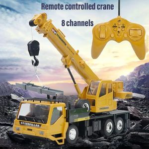 Electric/RC Car Rc Hoist Crane Model Engineering Toys For Children Birthday Xmas Good Gift Brinquedos Remote Control Freight Elevator 221209