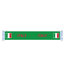 Italie Flag Swarf Factory Supply Quality Polyester World Country Satin Scarf Nation Football Games Fans écharpes de couleur blanche TAS3333356