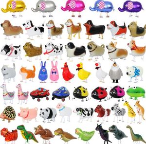 Party Decoration Cute Walking Animal Helium Balloons Cat Dog Dinosaur Air Ballongs F￶delsedekorationer Barn vuxen Evenemang Party Decor Balloon SN29