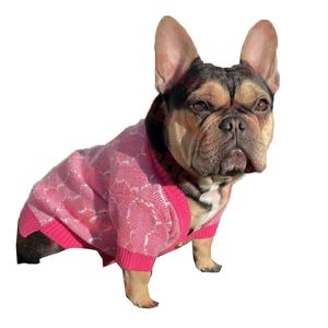 Animais de estimação casaco de malha filhote de cachorro carta camisola cão vestuário rosa azul pet moletom coats195h