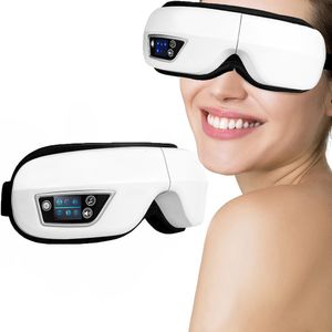 Eye Massager 6D Smart Airbag Vibration Electric Care Instrument uppvärmd Bluetooth Musik Sovlidning Trötthet och mörka cirklar 221208