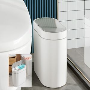 Waste Bins 7L Smart Sensor Trash Kitchen Home Automatic Can for Bedroom Bathroom HouseholdToilet Waterproof Garbage With Lid 221208