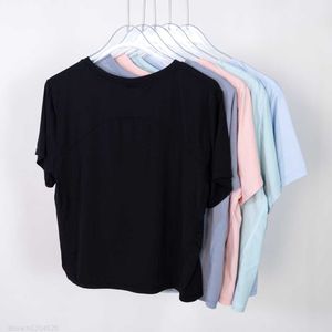 7SU9女性のTシャツFiess Fashion Brang Luの3.0 2023 New Ladies Summer Solid Color Top Loose Elastic Breastable Sports Yoga