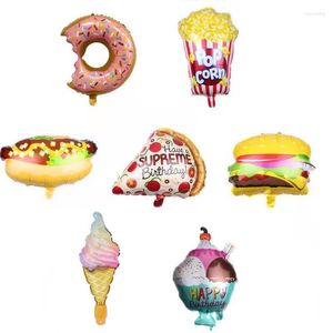 Party Decoratie 1PC -Selling -Selling Burger Pizza Ice Cream Form Aluminium Balloon Birthday Jess Up Supplies