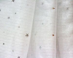 Tenda Semplice Oro E Argento Stella Tulle Tinta Unita Traslucida Divisorio Bambini Per Soggiorno Sala Da Pranzo Camera Da Letto