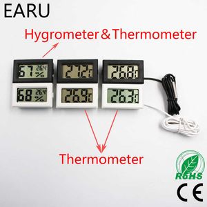 Mini Digital LCD Auto Carro Pet Term￴metro de umidade Medidor de temperatura Sensor Termostato Higr￴metro Termost￴metro Term￴metro Term￴metro