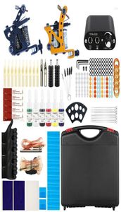 Kit di kit di cannoni da tatuaggio Kit Professional Complete Machine per fodere per accessori per le forniture post -terapia per la crema per la crema completa Body Art Tools1405102