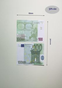 Fałszywy banknot pieniężny 5 10 20 50 100 DOLLAR EUROS REALISTYCZNY PASKIE ZABAWKI PROPS PROP WALENTY EURO FAUX Kopia 100 PCSPACK DZIECI Prezent 2666148