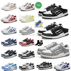 Casual AIVIIRI Running Shoes Bone Skel Top Low OG Atacado 2022 Designer Mens Mulheres Eur 36-44 Flourescência Amarelo Preto Branco Azul Marinho Luz Cinzento Sapatilhas Treinadores