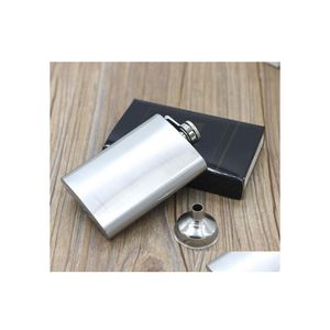 Hip Flasks 100Pcs 4Oz Liquor Whisky Flask Alcohol Cap Funnel Drinkware Bottle Stainless Steel Sn4024 Drop Delivery Home Garden Kitch Dht1T