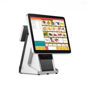Registrierkasse mit hohem Umsatz, 15-Zoll-Touchscreen-Maschinensystem für Einzelhändler mit Drucker, VFD-Kassierer