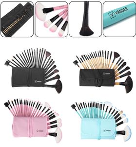 Vander Pro 24pcs Colors Makeup Brushes Set Travel Facial Beauty Cosmetics Kits Eyeshadow Powerd Soft Makeup Pincel Maquiagem Bag1515123