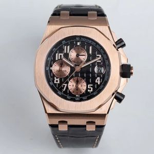 Mens Watch Quartz Watch Movement Rubber Leather Strap Waterproof Watches Montre De Luxe 42mm Fashion Wristwatch es