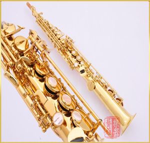 Professional Japan Yanagisawa S991 BB m￤ssing Gold Lacquer Soprano Saxophone Utf￶r musikinstrument med Casemouthpiece4829142
