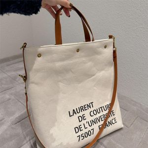 Universite Tote Canvas كبيرة السعة حقيبة كتف تسوق أكياس S 2023 حقيبة يد جديدة ماركات مشهورة الحجم 38X40cm