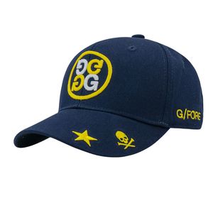 Unisex Sports Golfhut Dlack und weiße Farbe Baumwolle Stickerei Baseball Caps Outdoor Freizeitkappe kostenlos Versand