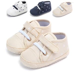 Pierwsze spacerowicze 3 kolory Baby Canvas Buty niemowlęce Mokasyny przeciwpośpieszowe trampki Casual Boys Girls