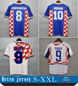 Top 1998 2002 SUKER Retro koszulki Boban Chorwacja koszulka piłkarska vintage classic koszulka piłkarska Prosinecki SOLDO STIMAC TUDOR MATO BAJIC maillot de foot 98 02