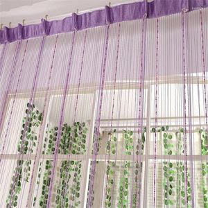 カーテン13カラービーズラインモダンな糸染色されたホームリビングルームドアエルカフェインテリア装飾ソリッドのためのカーテン