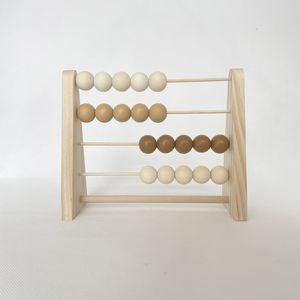 Decorative Objects Figurines Nordic Wooden Abacus for Kids Room Desktop Decoration Baby Early Learning Math Educational Toy Natural Wood Nursery Decor 221208