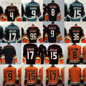 Movie College Ice Hockey Wears Jersey Stitched 9PaulKariya 15RyanGetzlaf 17RyanKesler 8TeemuSelanne 4CamFowler 36JohnGibson 96CharlieConway Men Women youth