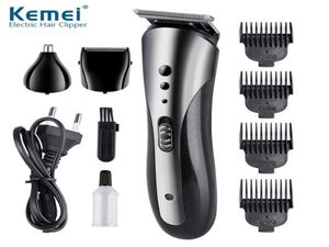 KEMEI KM1407 3 İçinde 1 Elektrik Saç Kesme Krimerleri Burun Sakal düzeltici tıraş makinesi Pro Saç kesme makinesi 4 Combs8451152