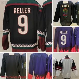 Movie College Ice Hockey Wears Jerseys Stitched 9ClaytonKeller Purple Reverse Retro Black Red blank Men Women Youth Jersey
