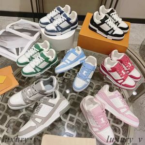 10A Designer Trainer Sneaker Virgil Casual Schuhe Männer Frauen Schuhkalbsleder Leder Abloh Schwarzweißgrüne Leder-Overlays Plattform Low-Turnschuhe Größe 36-45