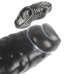 Cockrings sex toy Penis New Reusable Sleeve Glans Enlarger Extender Delay Ejaculation Cock Ring Sex Toys for Men Couples