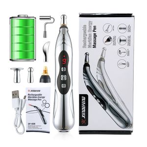 Massageador de corpo inteiro acupuntura eletrônica Pen Point Meridians elétricos Terapia a laser Cura de massagem Meridian Energy Dor Relief Tool 221208